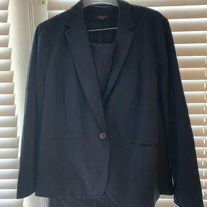 Talbots Seasonless Wool Jacket Navy 18W Petite.